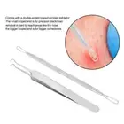Stainless Steel Blackhead Removal Tool Kit Curved Tweezers Looped Double End PSG