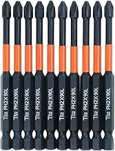 10PCS Phillips Bits #2 High Torque Impact Driver Bits Magnetic 2 Phillips Bits 2-1/2 Inch Long PH2 Bits TS2 Steel Phillips Head Drill Bits Phillips Screwdriver Bits