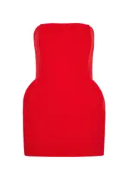 Magda Butrym Strapless Stretch-jersey Mini Dress - Red - 36 (UK8 / S) 36 (UK8 / S)