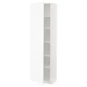 METOD high cabinet with shelves, white Enköping/white wood effect, 60x37x200 cm