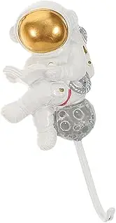 TOGEVAL Astronaut Wall Hooks Decorative Adhesive Hanger for Coats Scarves Bags No Drilling Required Strong Adhesion Cute and Functional Storage for Kitchen Bathroom