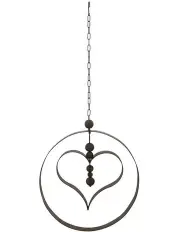 [Willow & Silk] Heart Hanging Serenity Circle Ornament in Rust