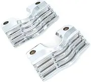 Americruise Finned Slotted Spark Plug Head Bolt Covers for Harley Touring Electra Glides Road Glides Road Kings 1999-2016,Street Glides & Trikes 2009-2016 (Chrome)