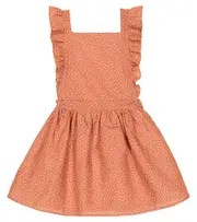 [La Coqueta] La Coqueta Hebe polka dot linen and cotton pinafore skirt Y 6 red