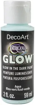 Americana Glow In The Dark Paint 2oz-Aqua