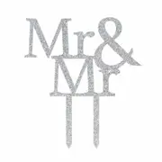 Splosh Wedding Mr & Mr Silver Cake Topper
