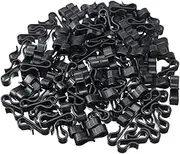 AIMALL 50/100 pcs Christmas Light Clip - Durable Plastic S Hooks for Gutter Lights, Valentine's and Party Decoration, Outside Hanging Lights, Guards, Camping