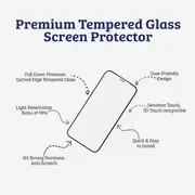 iPhone 14 Pro Ultra HD Clear Tempered Glass Screen Protector - Full-Screen Coverage, Scratch, Shock & Grease Protection, High Touch Sensitivity & Adhesive