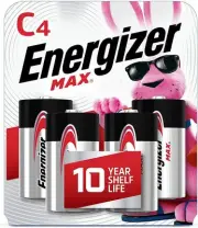 Energizer MAX C Batteries, Premium Alkaline C Cell Batteries