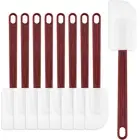 9Pcs Silicone Spatula Scraper 10inch Cooking Spatula Baking with Long Handle◍