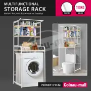 Bathroom Towel Rack Over Toilet Laundry Shampoo Storage Stand Shelf Organizer