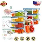 Microwave Safe 36oz Glass Meal Prep Containers – 8 Pack with Snap Locking Lids