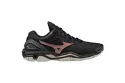 Mizuno Womens Wave Stealth V NB Netball Shoes (Black/Rose Gold)