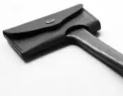 Blade hatchet axe waist bag scabbard sheath cow leather customize black W117