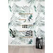 Light leaves Non-Woven wallpaper Leaf wall Home Mural Watercolor Traditional