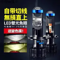 在飛比找蝦皮購物優惠-【現貨送變色膜】LED迷你魚眼H4H7機車透鏡大燈Force