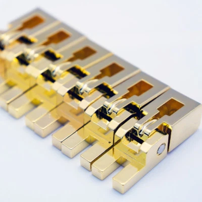 Floyd Rose Special Series Bridge Saddle Set - Gold, New!