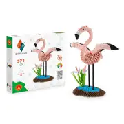 571pc Origami 3D Paperfolding Flamingo Paper Sculpture Kids DIY Craft Toy Kit 8+