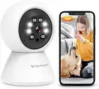 3MP Indoor Home Security Camera,2.4G Wifi Dog Camera, Pan/Tilt Pet Baby Camera w
