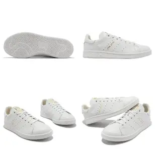 【adidas 愛迪達】休閒鞋 Stan Smith Lux W 女鞋 白 金 金標 史密斯 小白鞋 愛迪達(IG3389)