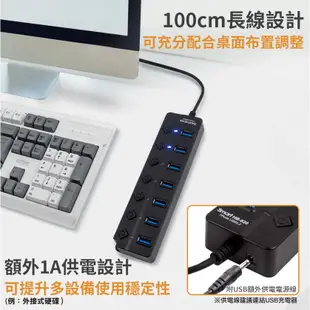 INTOPIC 廣鼎 HB-620 集線器 USB3.2 HUB 1米 7孔 高速集線器 USB擴充 光華商場