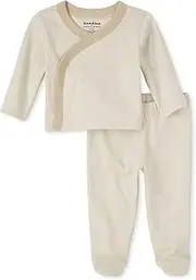 The Children's Place unisex-baby Newborn Take Me Home Set, 100% Cotton, Long Sleeve, Side Snap Kimono Top and Pants 2-pack