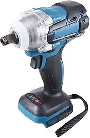 Lazycloud Electric Impact Wrench Screwdriver Cordless Brushless Power Tool Drill Driver LED Light for 18V Battery(A)