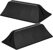 Gadpiparty 2Pcs Adjustable Desk Divider Clamps Plastic Screen Baffle Clips for Glass Panels Modern Black Design for Office Workspaces