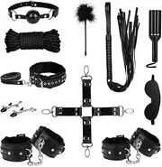 Bed Restraints for SM,Utimi 11 Pcs BDSM Leather Bondage Sets Restraint Kits for Women and Couples