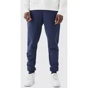 Mens Navy Basic Skinny Fit Jogger