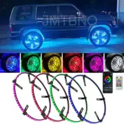 For Isuzu Trooper 4PCS 15.5'' RGB Wheel Ring Lights LED Rim Light Kit Bluetooth (for: Isuzu)