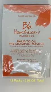 Bumble Bb Hairdresser's Invisible Oil Balm Pre-Shampoo Masque 5.98 OZ. Total 13