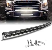 Conveville LED Light Bar Curved 44 Inch Single Row Offroad Lighting Driving Lightbar Spot Flood Combo Beam LED Work Light for Trucks UTV ATV SUV 4WD 4X4 Pickup