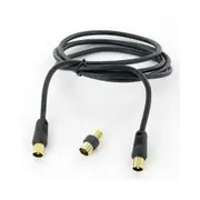 1.5m GNX TV Antenna Cable Flylead Aerial Cord PAL Male to Male + Adaptor