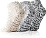 [Coziwill Socks] Slipper Socks Women Fuzzy Socks with Grips Men Warm Winter Non Slip Hospitai Socks Youth Home Cozy Ankle Grip Socks 3/5 Pairs