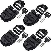 Hot Tub Cover Clips Latch Replacement Clamp Latch Hot Tub Clip Lock Accessories with Key & Screws for Spa Cover Straps