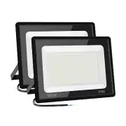 300W LED Flood Light Bulbs 2 Pack, Outdoor Waterproof IP66, 6000K Daylight Wh...