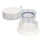 Rotating Makeup Sponge Storage Box 3 Layers Dustproof Transparent Display Bo BX5