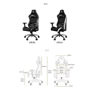 MarsRhino 火星犀牛 SPYDER S BLACK & WHITE 人體工學椅 電競椅 辦公椅 幻影S 易飛電腦