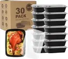 Ezalia 38OZ Meal Prep Container Microwave Safe: 30 Pack Plastic Food Prep Con...