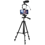 Vivitar Smartphone Vlogging Kit For iPhone Mic Tripod Mount Remote Video Light