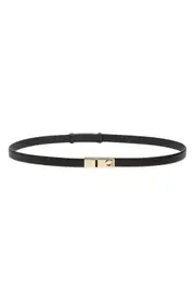 FERRAGAMO Hug Gancio Expandable Leather Belt in Nero at Nordstrom, Size 100