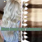 200g+ Real Thick Micro Loop Ring 100% Remy Human Hair Extensions Beads Link 200S