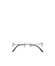 Cartier Rectangle Rimless Glasses 53 White