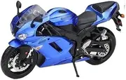 Motorcycle Model with Steering Movable Stand for Ni&nj&a &X6R 1:12 Alloy Racing Motorcycle Model Simulation Diecast Metal Street Motorcycle Model Toy Gift(Blue)