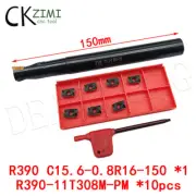 1x R390 C15.6-0.8R16-150 CNC Indexable Milling cutter arbor + 10pcs R390 11T308