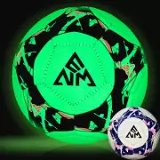 Glow in The Dark Soccer Ball Size 5, Light Up Soccer Ball Luminous Soccer Bal...