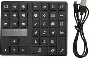 Mini Drawing Keyboard 35 Keys Wireless Ergonomic One Handed Shortcut Keyboard for Digital Artists and Designers Compatible with OS X and iOS ABS Black