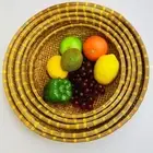5Pcs Bamboo Bread Basket Woven Fruit Basket for Party Breakfast Snacks Home