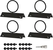 Walopola Ring Rope Supports Holders, Rope Fencing Support Holder, Wall Mount Hanger Sturdy Versatile Hardware for Docks Decks Stair Gardens